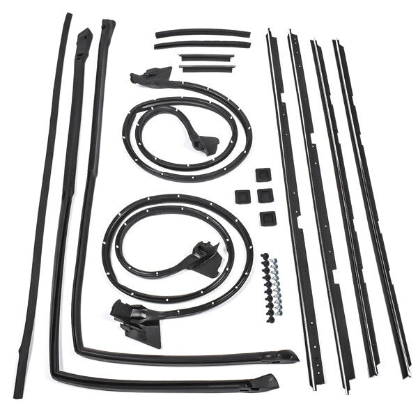 17Pcs Door Tailgate Weatherstripping Seal Kit for Chevy El Camino for GMC Caballero