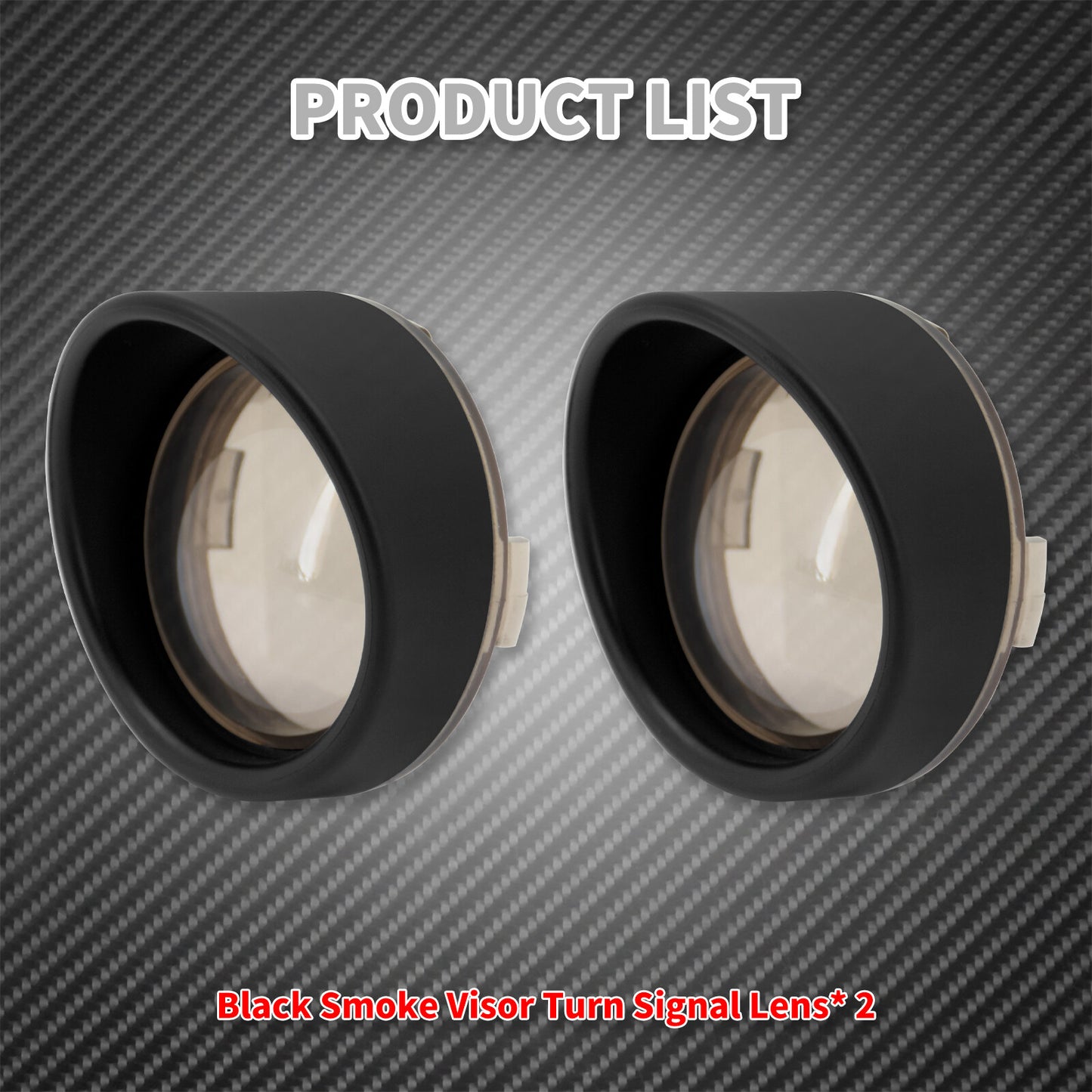 Turn Signal Bullet Visor Deuce Smoked Lens Cover Fit For Dyna Softail Sportster