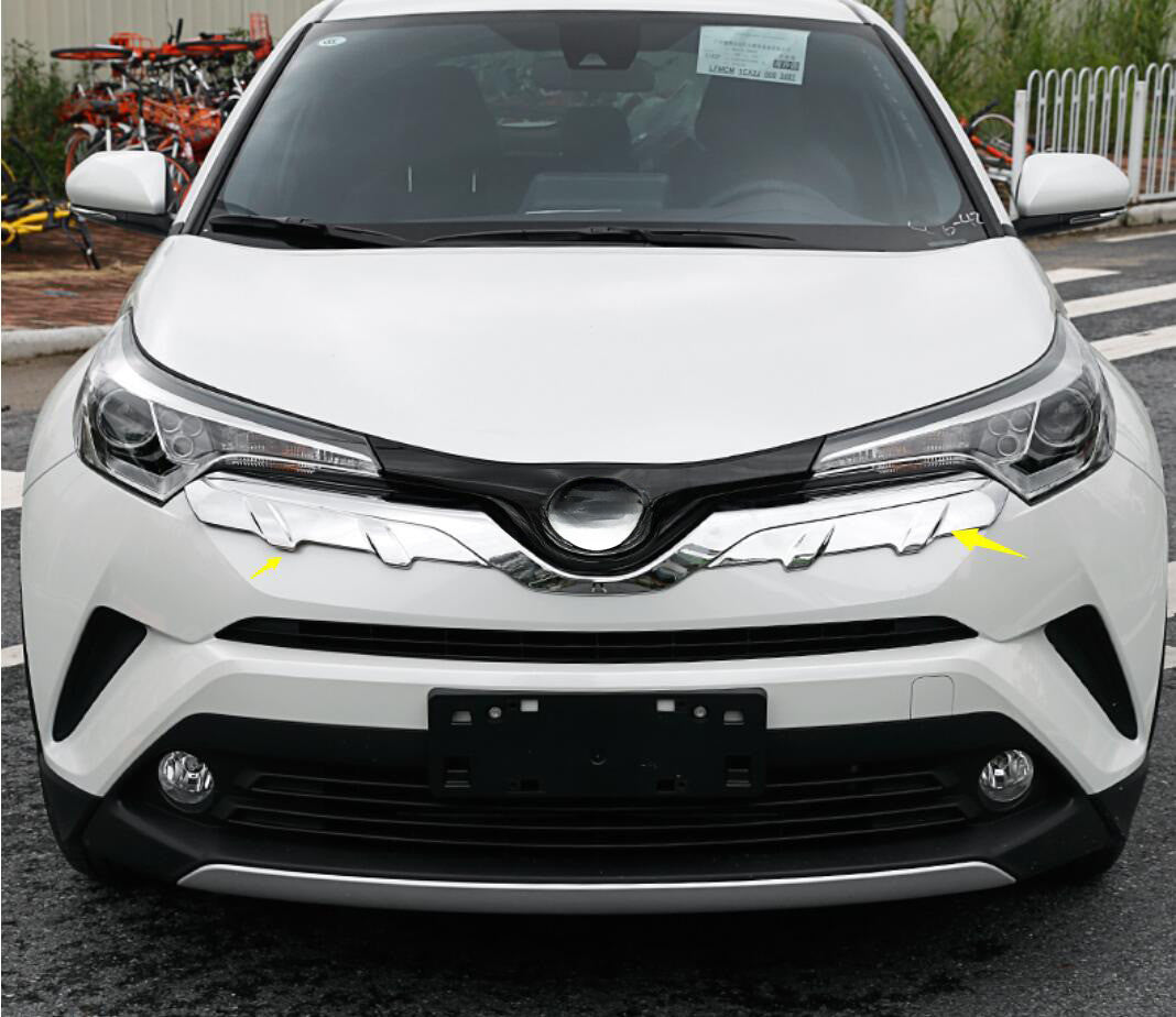 1PCS ABS Chrome Front Centre Grille Mesh Grill Strip for Toyota CHR C-HR 2018-22
