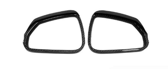 for BMW X1 2023-2025 ABS Carbon Rear View Mirror Rain Eyebrow Frame Cover Trims