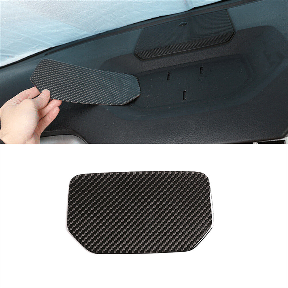 Carbon Fiber Dashboard Storage Box Slot Mat Panel Trim for T@yota Tundr@ 2014-21