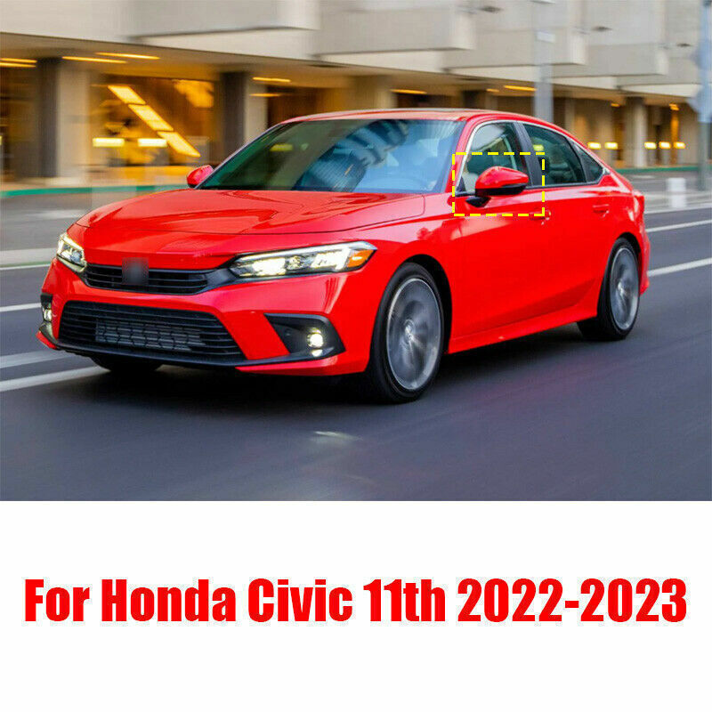 2PCS for Honda for Civic 2022-24 Carbon Fiber Side Door Rearview Mirror Cover Trim
