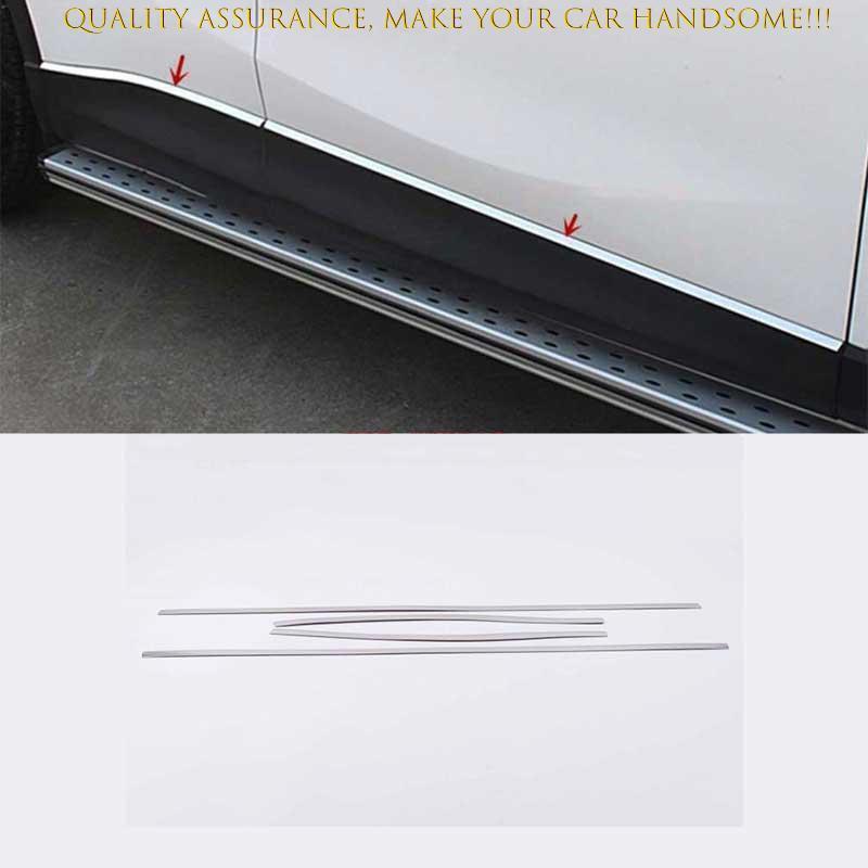 for Mazda CX-5 2013-2015 Chrome Steel Side Door Body Guard Molding Strip Trim 4X