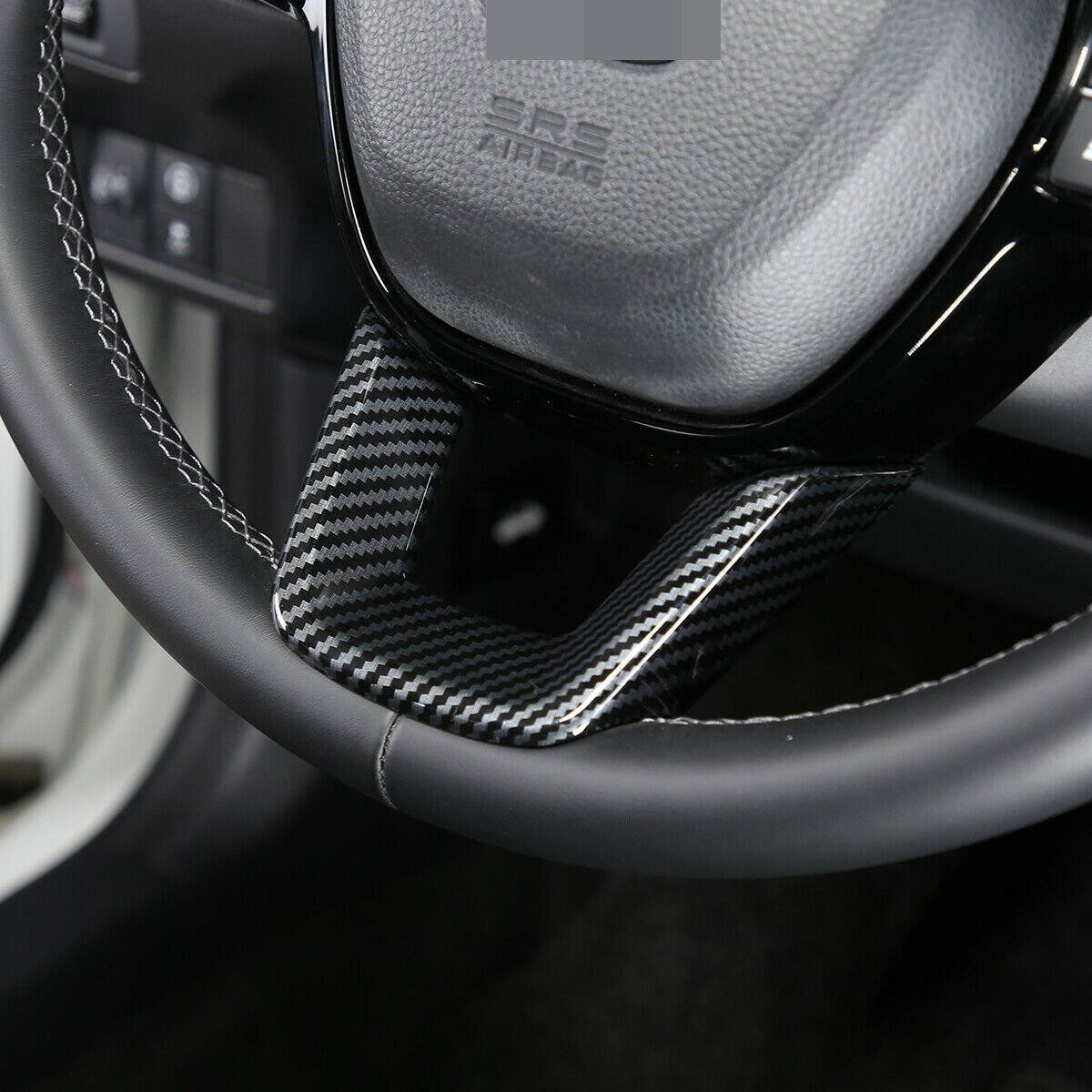 Carbon Fiber ABS Steering Wheel U-Shaped Panel Trim for Honda for Civic 11th 2022-23