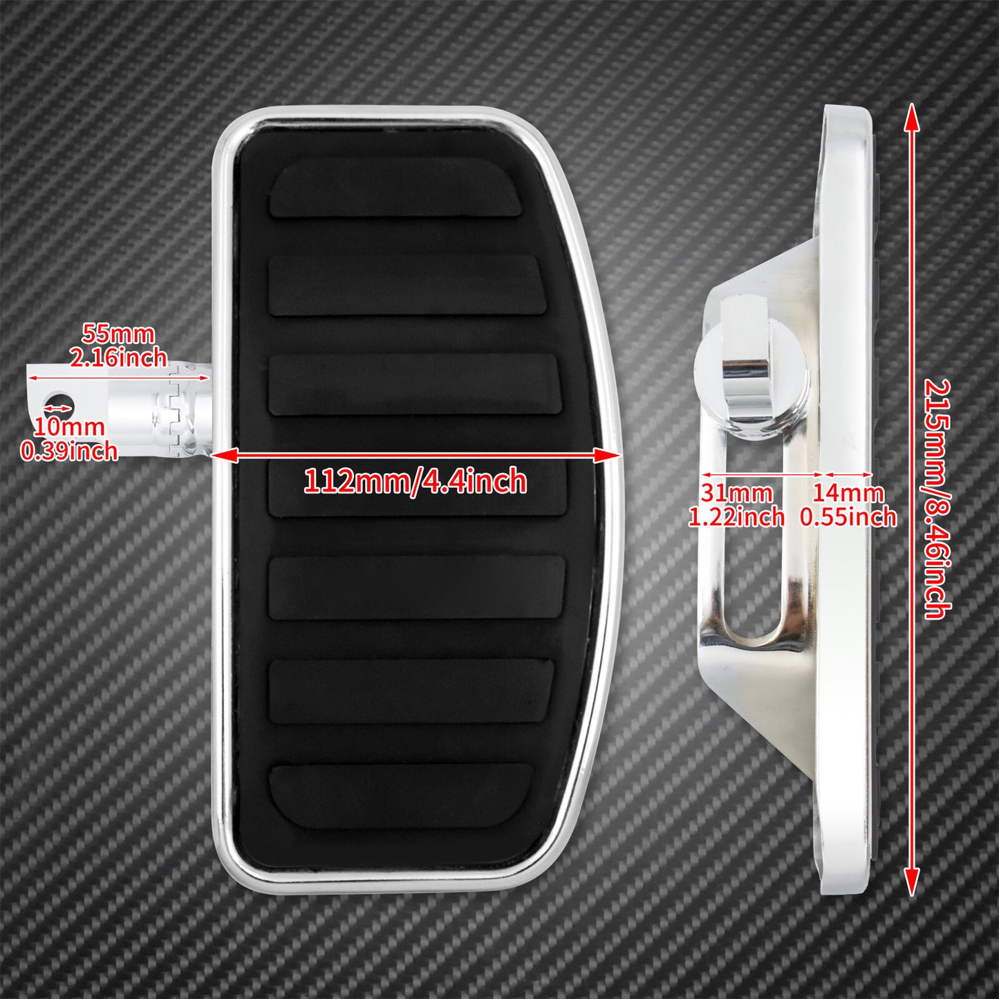 Passenger Floorboard Footboard Male Foot Peg Fit for Harley Sportster Touring