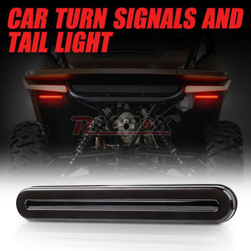 Motorcycle 9 LED Brake Stop Flowing Turn Signal Tail Light Bar Running UTV ATV