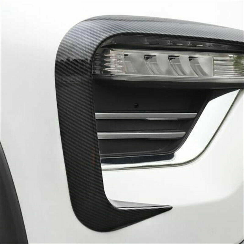 for Ford Explorer 2020-2022 Carbon Fiber Front Fog Lamp Light Eyebrow Cover Trim