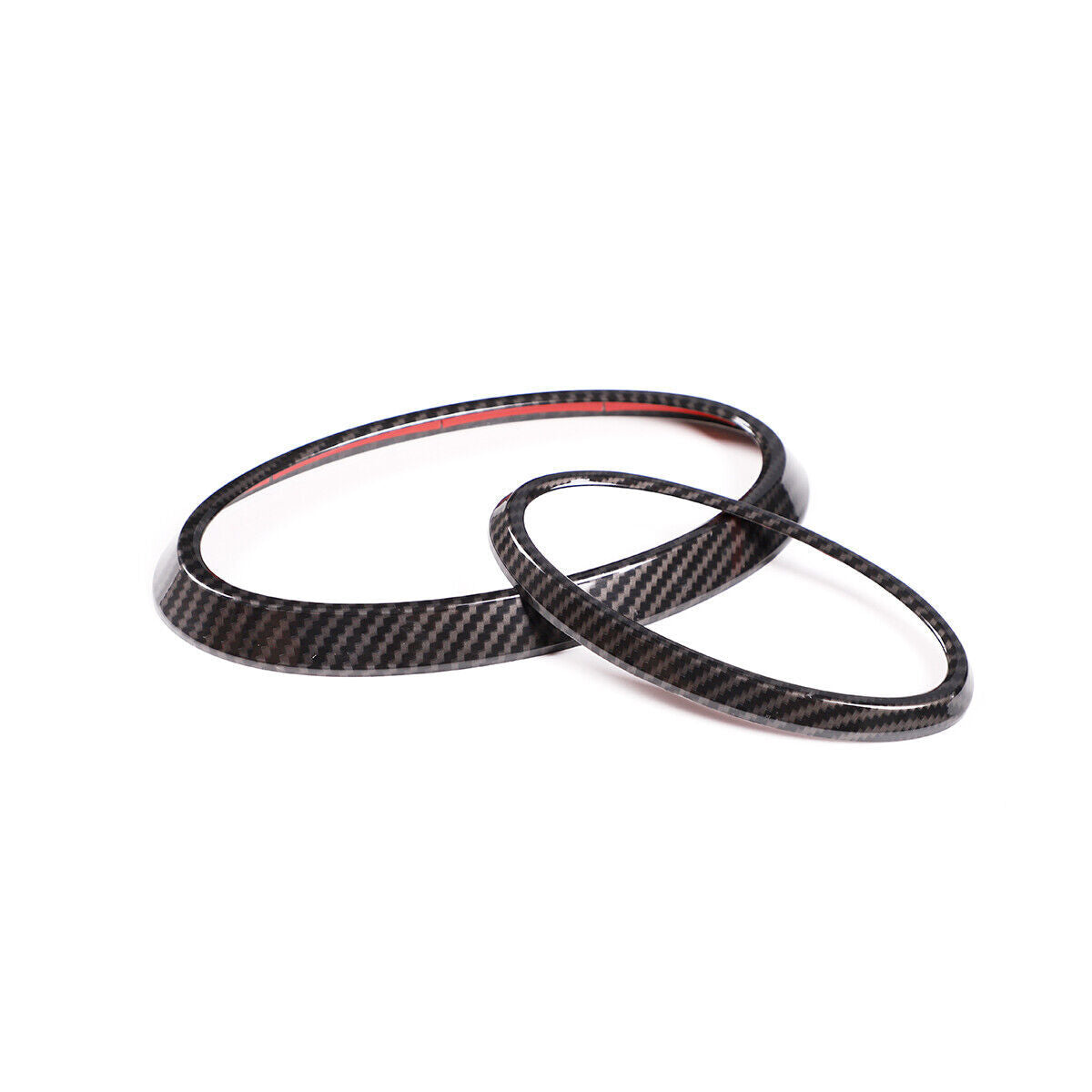 2x For 2021-2022 for Subaru Outback Carbon Fiber Front Rear Emblem Logo Ring Trims