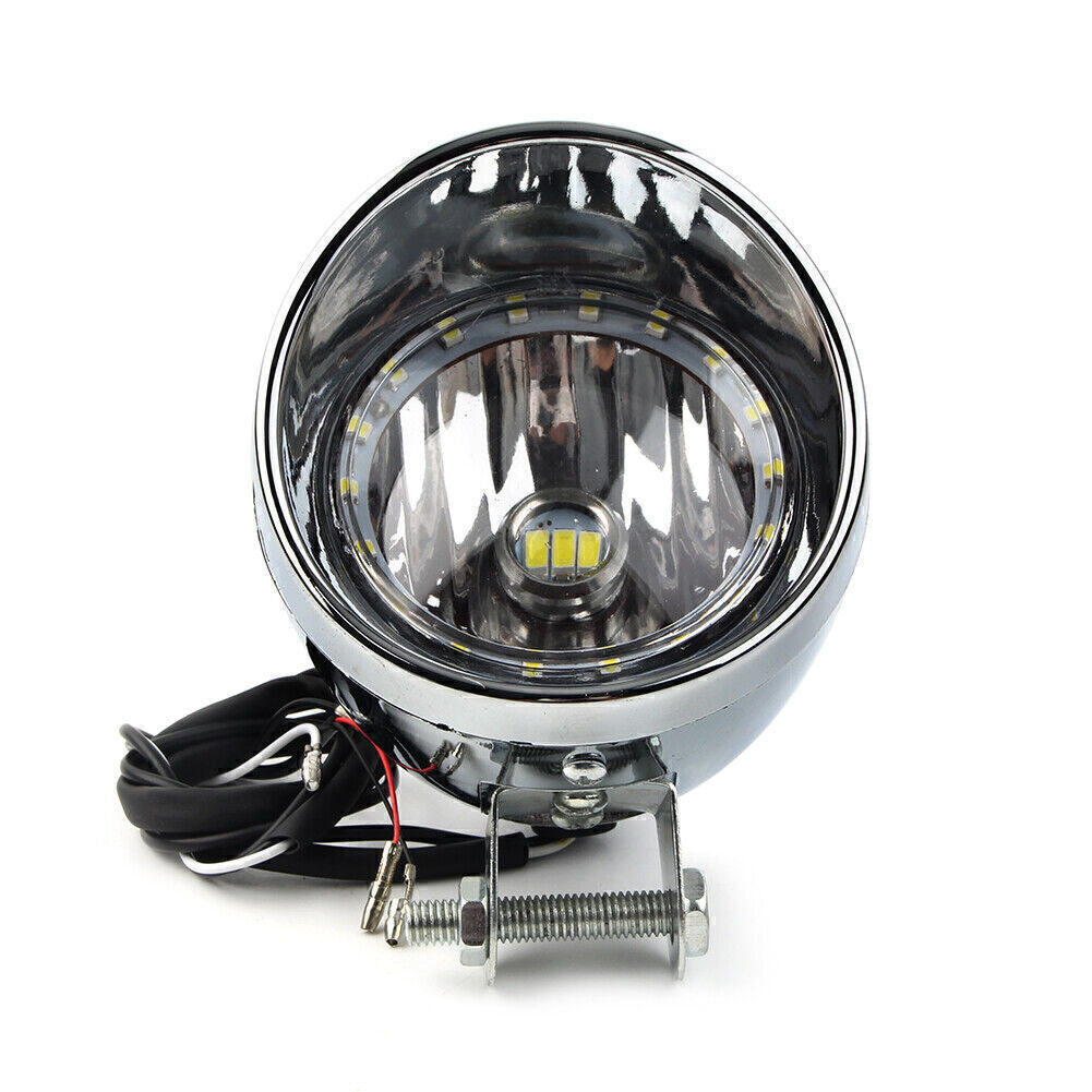 Fit for Honda VTX 1800 Chrome Retro Motorcycle LED Front Headlight Spot Lamp Q