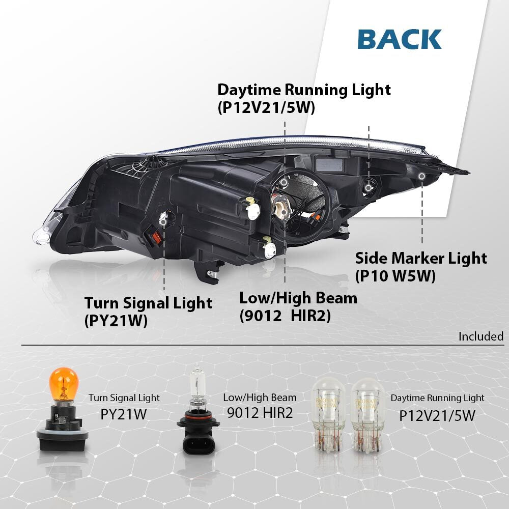 Fits 2014 - 2017 for Buick for Volvo Headlight Halogen Headlight Right Passenger Side - v