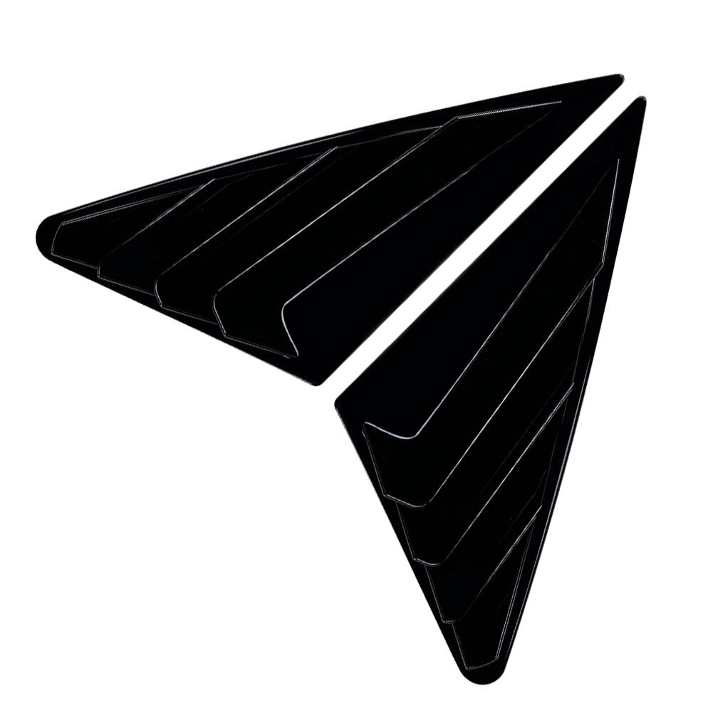 Rear Window Louvers Shutters Cover for Audi A3 8Y Sedan 2021-2024 Glossy Black