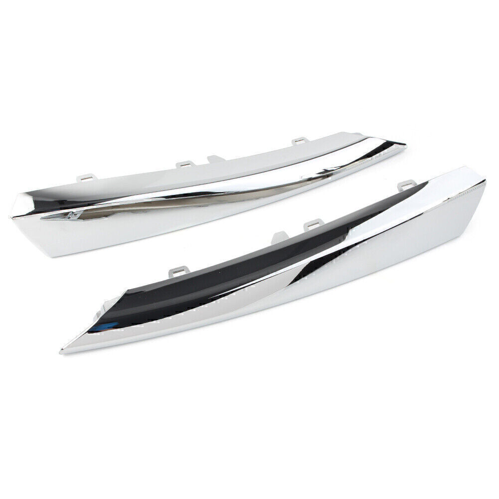 for Jaguar XF 2012-2015 2013 2014 2x Front Side Grille Chrome Molding Trim