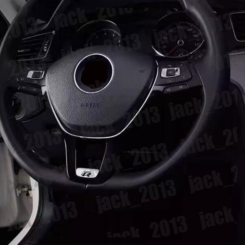 stainless R Steering Wheel Sequin Cover Trim for Volkswagen for VW for Passat 2016-2024