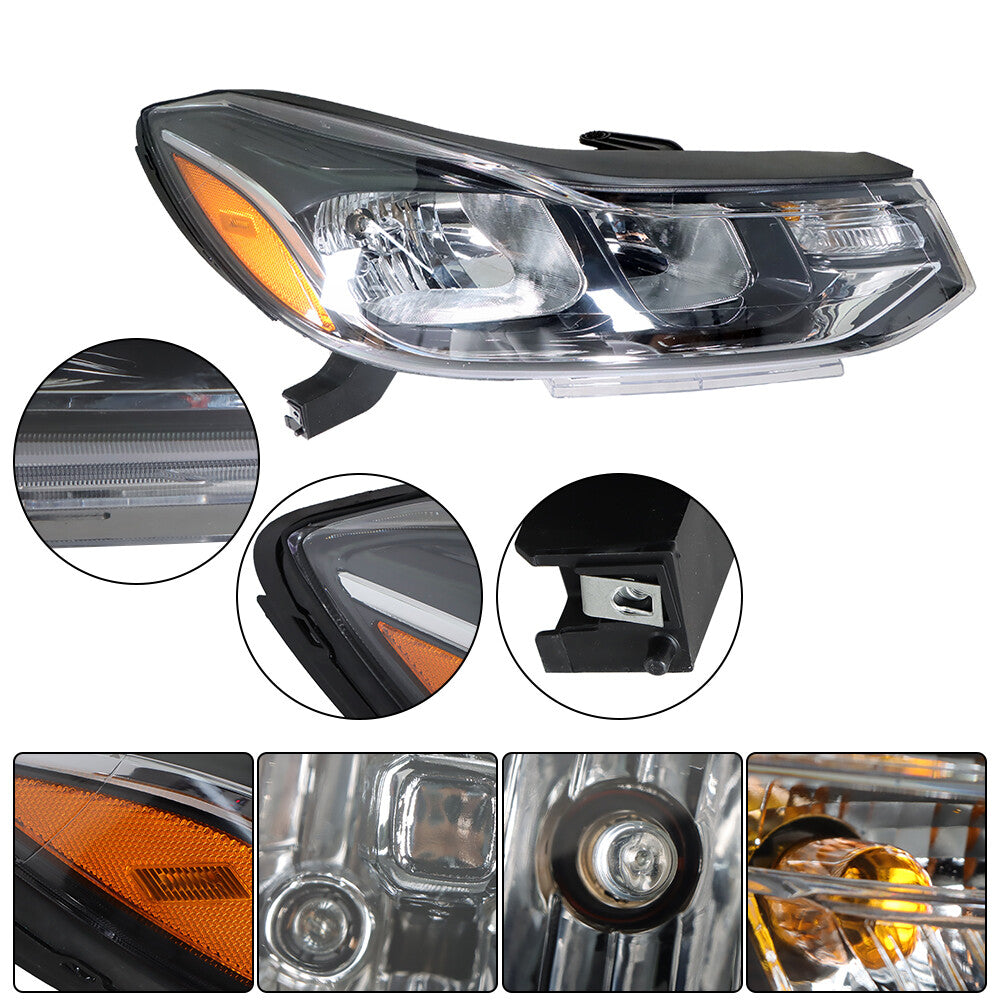 Halogen headlights with chrome alloy trim and lens on the right side, suitable for 2017-2019 Trax LS LT- n