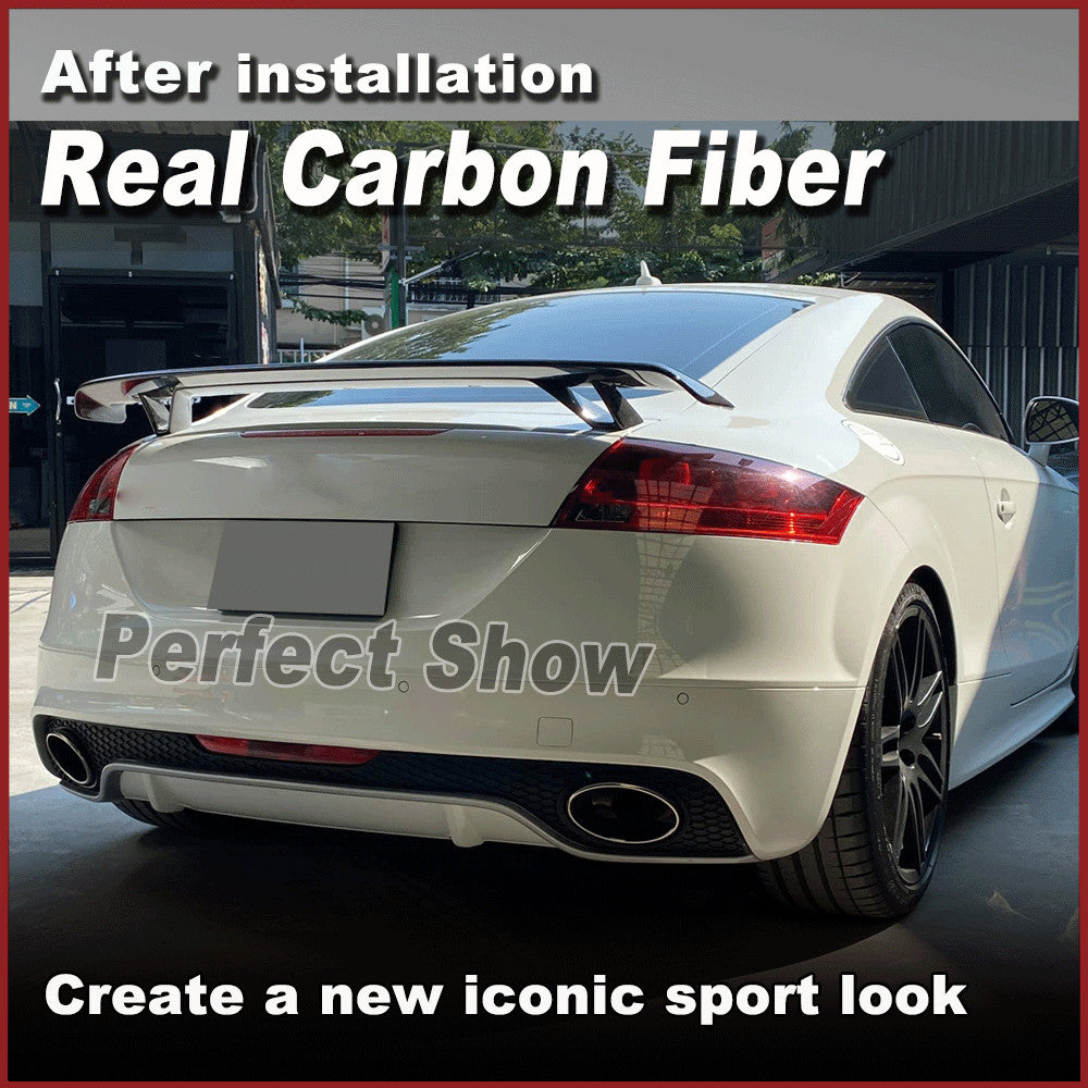 Fit for Audi TT TTS 8J A5 A6 A7 08-11 REAL Carbon Rear Trunk Spoiler Sport Wing