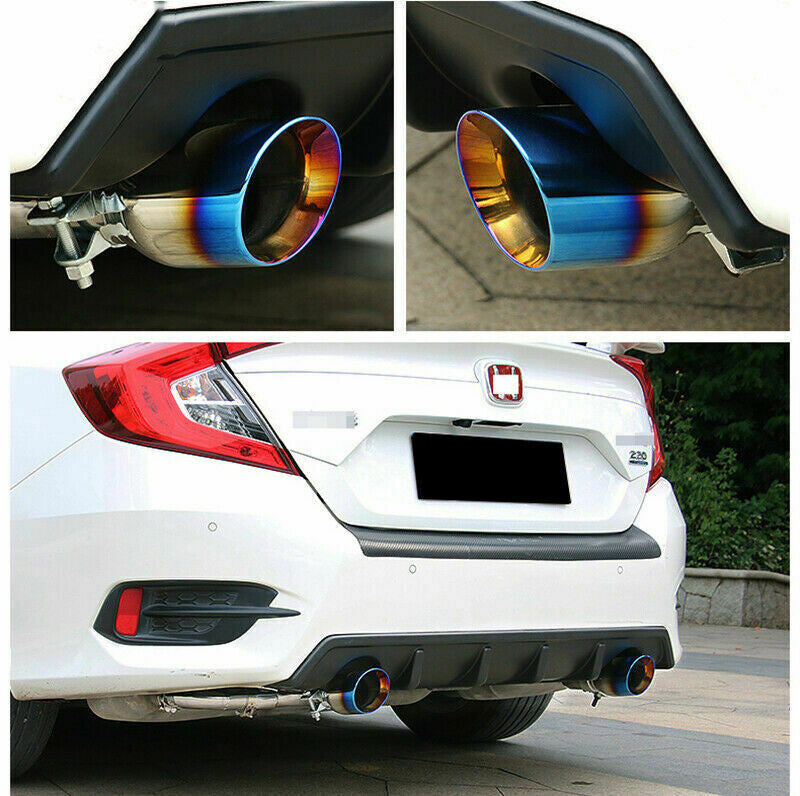 for Honda for Civic 2016-2021 Rear Bumper Diffuser Lip Spoiler Exhaust kit Refit