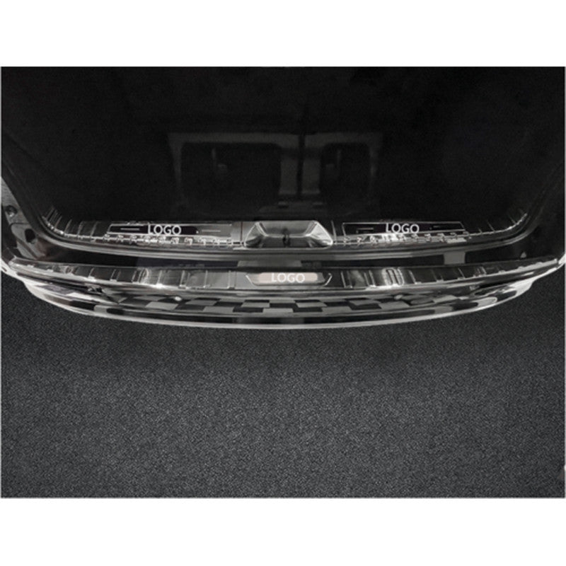 for Sienna 21-23 Black Steel Rear Bumper Sill Scuff Plate Cover Guard trim 2Pcs