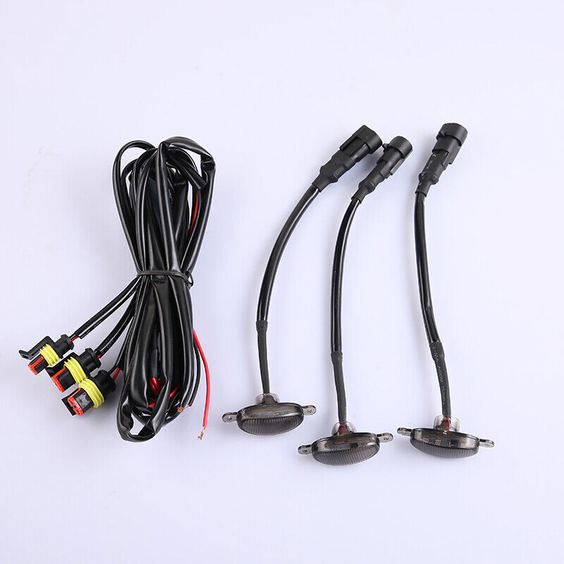 for Honda Pilot 2016-2018 smoke Style Front Grill LED Marker Light Kit