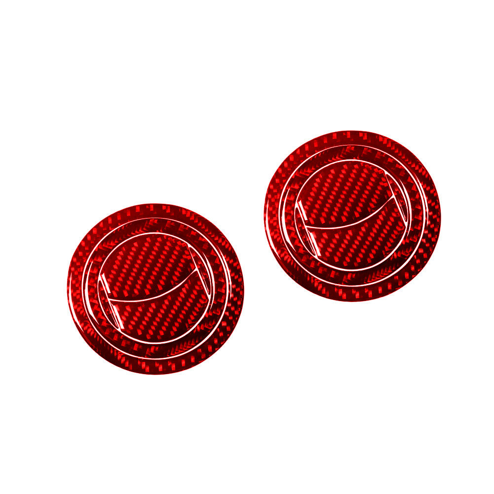 Red Carbon Fiber Front Door Interior Trim Strip Cover for Chevy Impala 2014-2020 v