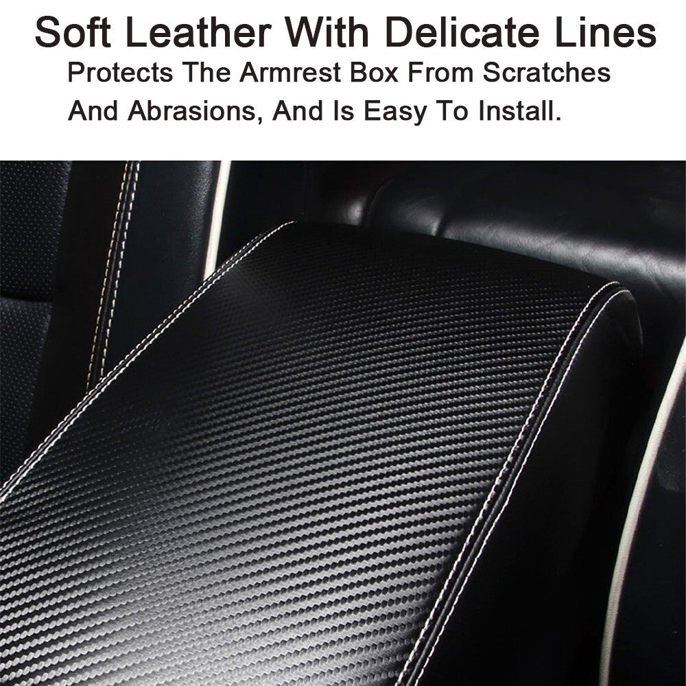 Carbon Fiber Center Console Armrest Pad Cover for Jeep Grand Cherokee 2011-2023