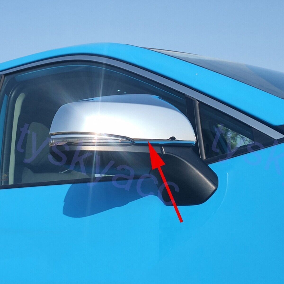 Chrome Side Rearview Mirror Cover Trim Accessories Fit for Toyota RAV4 2019-2024