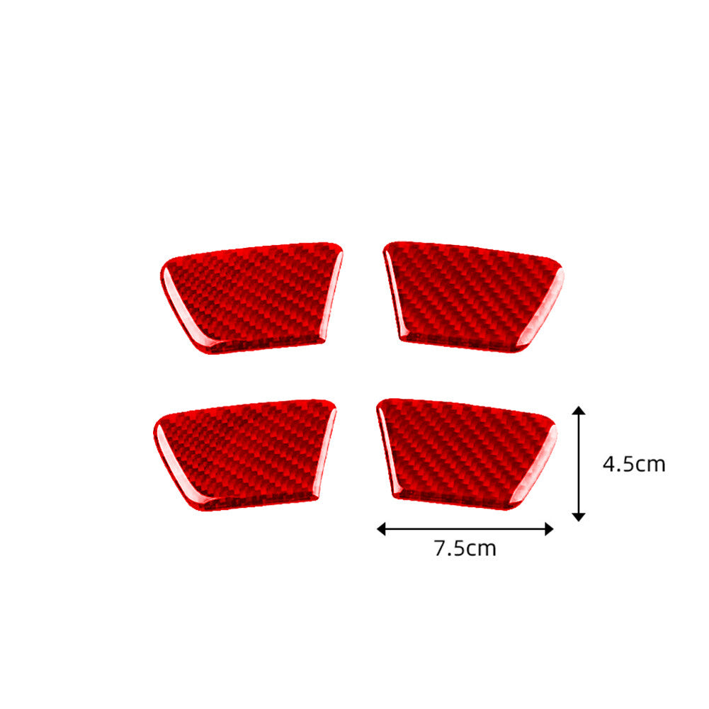 2Pcs Red Carbon Fiber Door Bottom Panel Cover Trim for RAM Promaster 2014-2021 v