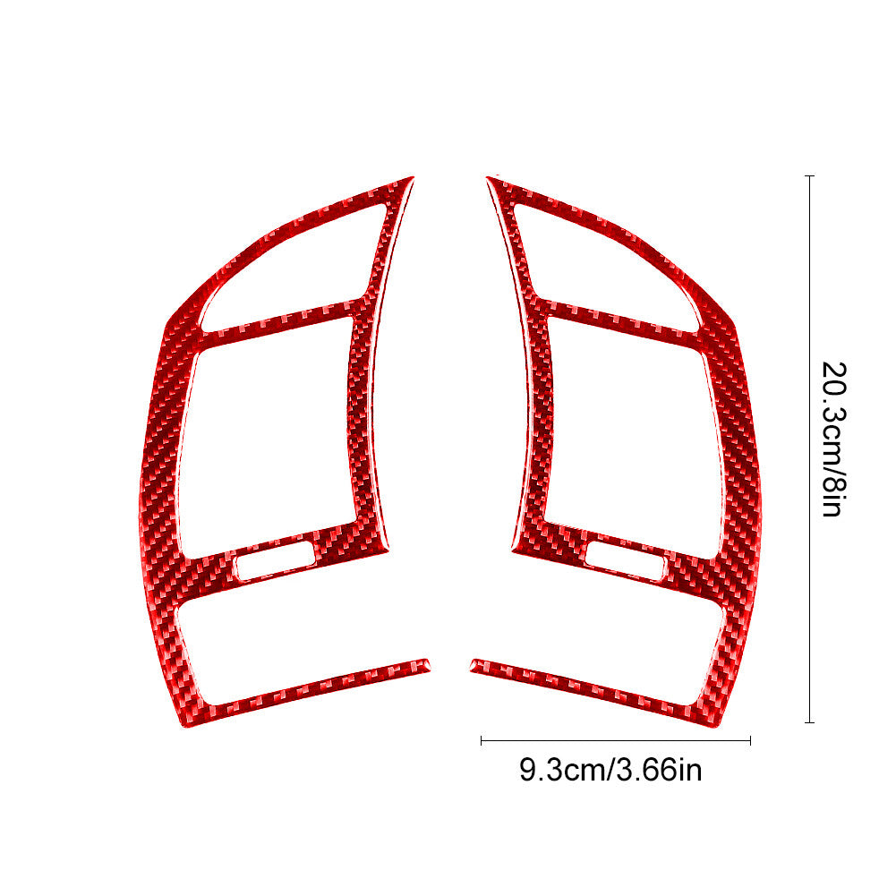 2-Piece Red Carbon Fiber Interior AC Ventilation Cover Trim for BMW Z4 E85 03-08