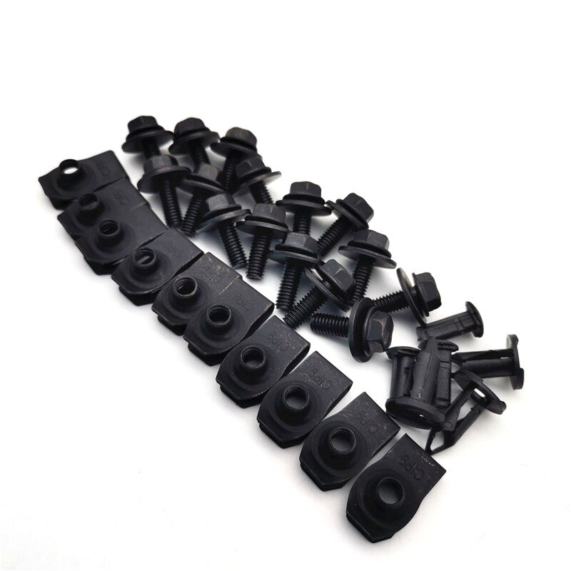 Splash Shield Bolts Fender Bumper Clips Nuts Mixed for Nissan for Infiniti Engine US