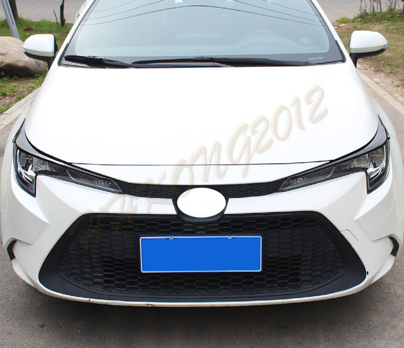 for Toyota for Corolla 2019-2023 Black ABS front Headlight Eyebrow Eyelid Cover Trim