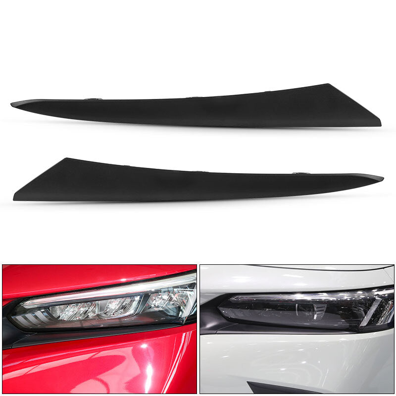 Front Headlight Eyelid Molding Trim Lower Filler Cover For 2022-2024 for Honda for Civic