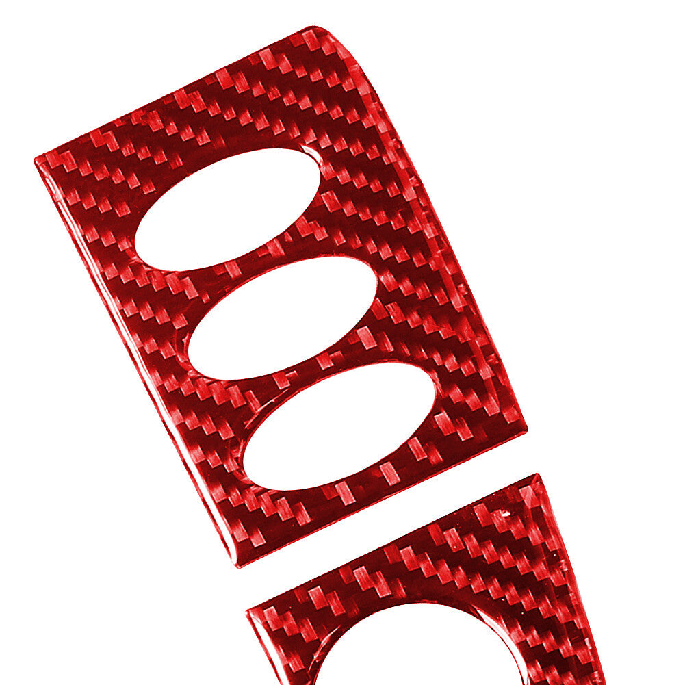 Red Carbon Fiber Passenger Glove Box Handle Cover Trim for Chrysler 200 2011-14 v