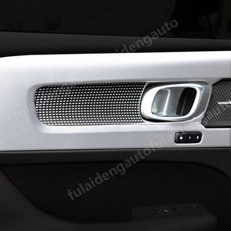 for Volvo XC40 2018-2024 Silver Interior Door Handle Bowl Panel Cover decor Trim