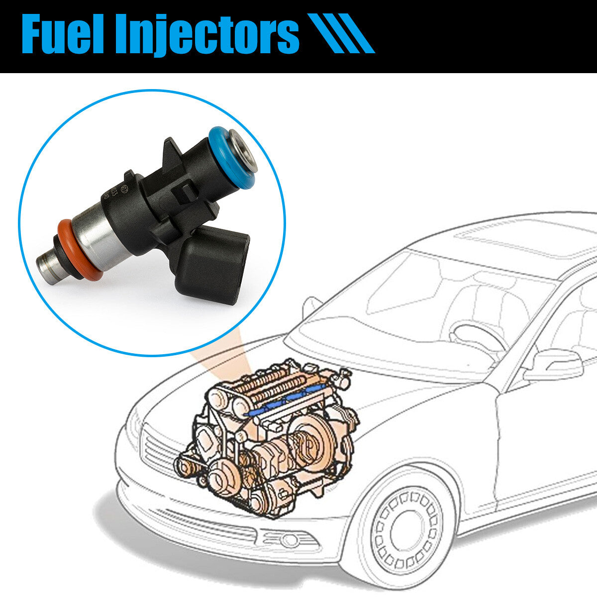 6X Fuel Injectors for Chrysler 11-19 for Dodge for Ram for Jeep 3.6L V6 0280158233 5184085AC