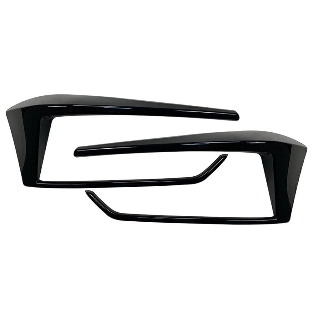 Rear Bumper Spoiler Fog Light Lamp Cover for VW for Golf 7.5 Mk7.5 2016-2019 Black