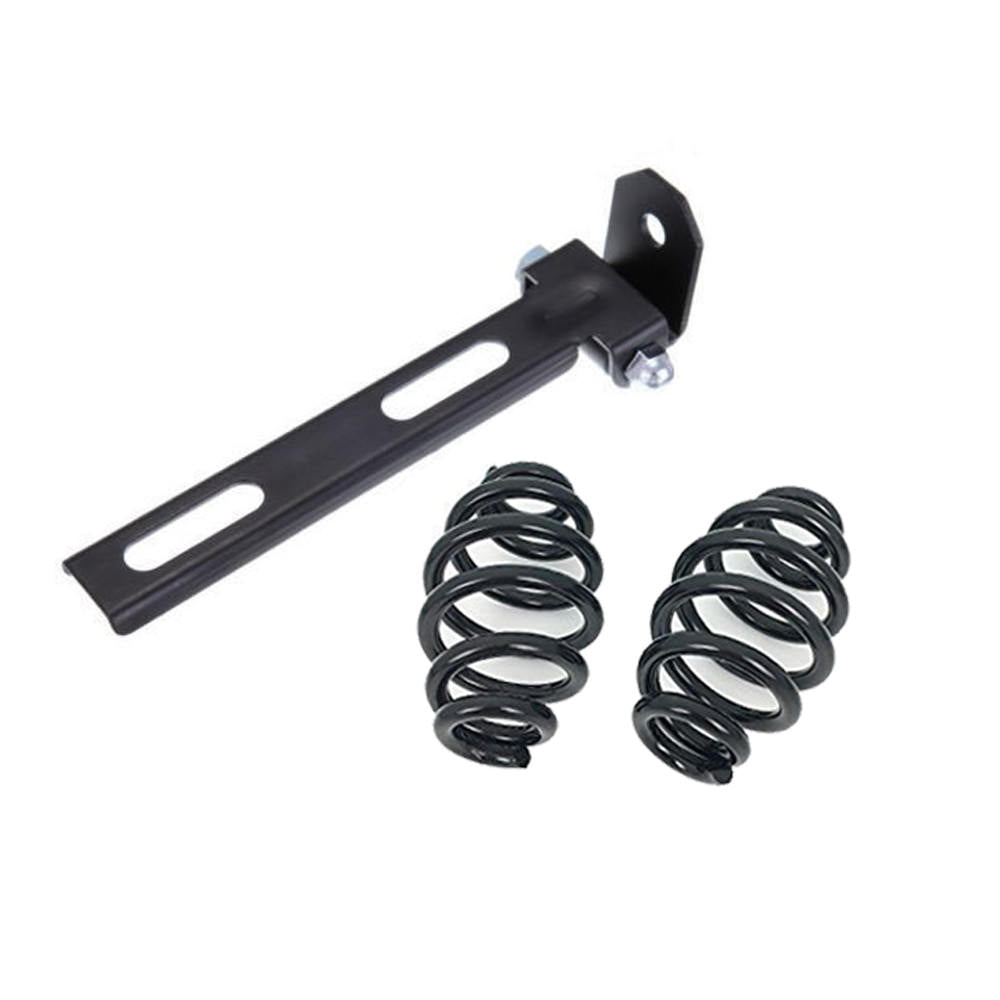 Black Tuk Roll PU Leather Solo for Seat Spring Bracket for Harley Chopper Bobber Q
