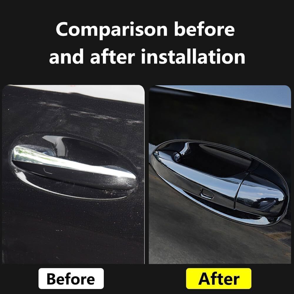 Gloss Black Out Exterior Side Door Handle Cover Trims for Benz GLE GLS 2020-2023