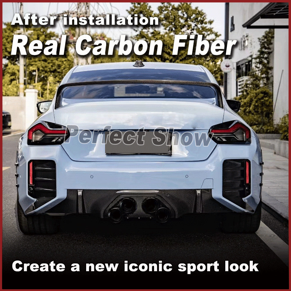 Fit for BMW M2 G87 2022-2024 REAL CARBON FIBRE Rear Bumper Diffuser Lip Spoiler
