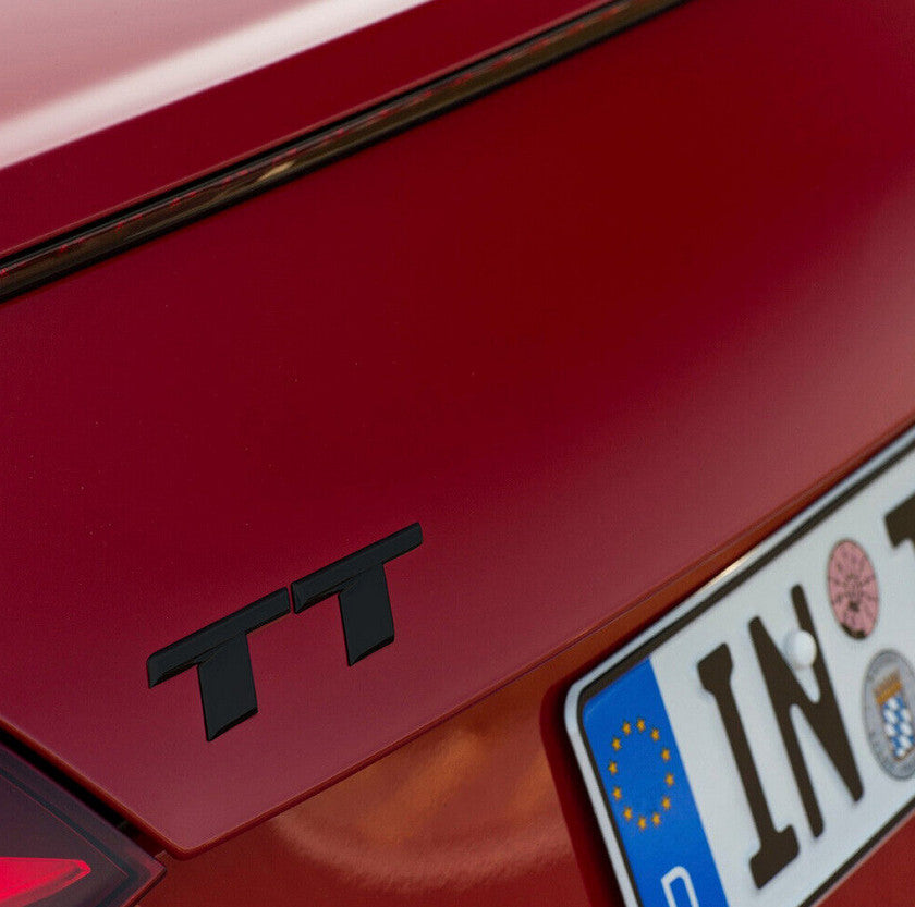 for Audi TT rear badge boots, trunk stickers, badges, nameplates, matte black