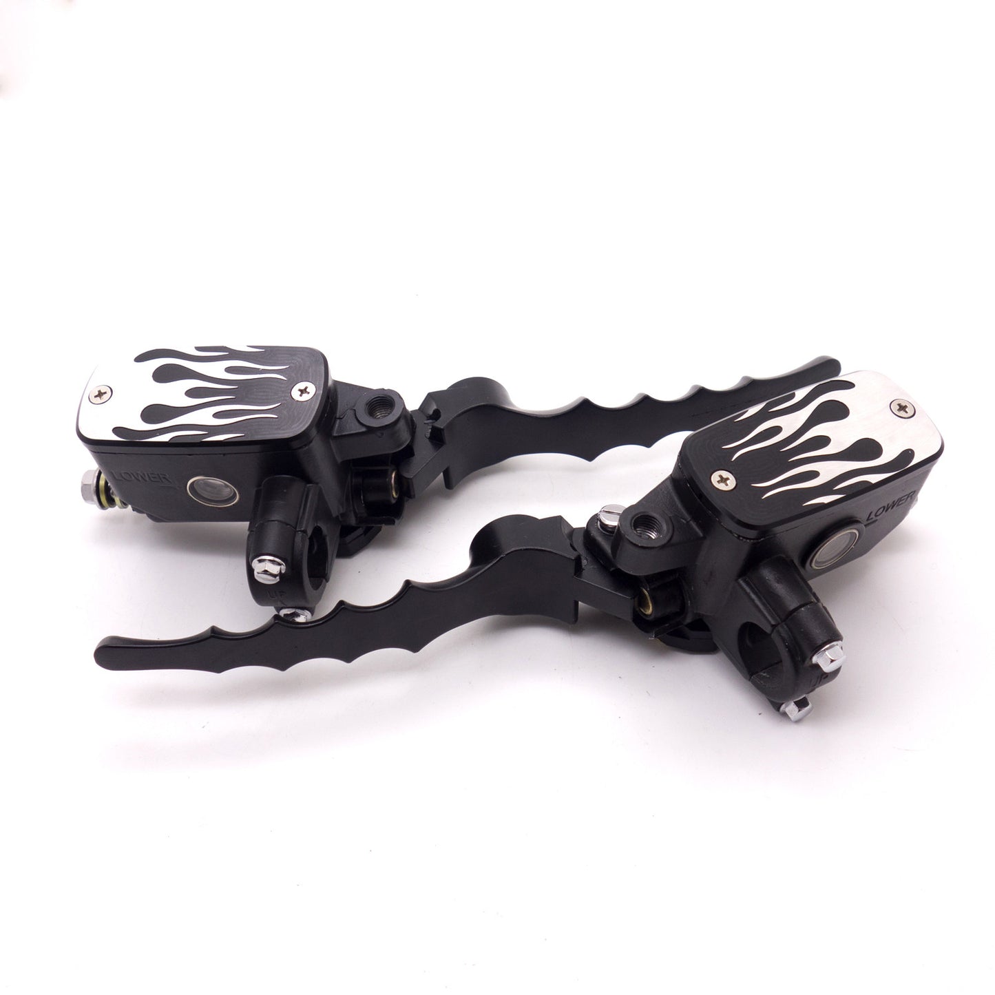 7/8 Black Flame Control Reservoir Brake Clutch Levers for Kawasaki for Honda for Yamaha Q
