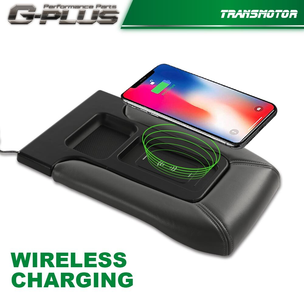 For 99-07 Silverado Cover Armrest Wireless Charging Center Console Cover - v