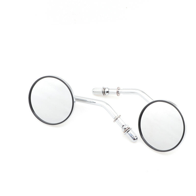 3Chrome Round Rear View Side Mirror for Harley Sportster Dyna Softail 1990-2014 Q