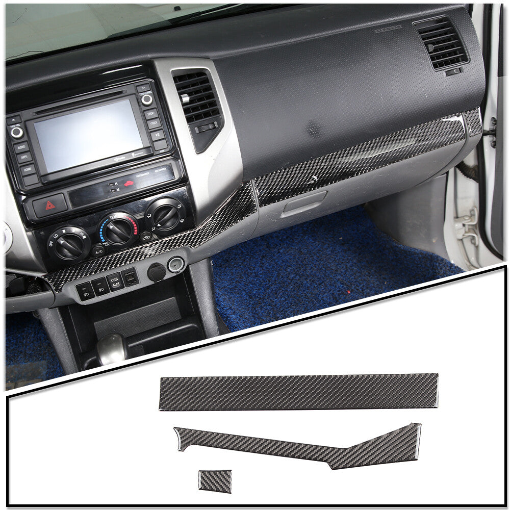 FOR Tundra 2022 2023 Carbon Cup Holder Cover Trim Frame 1pcs- v