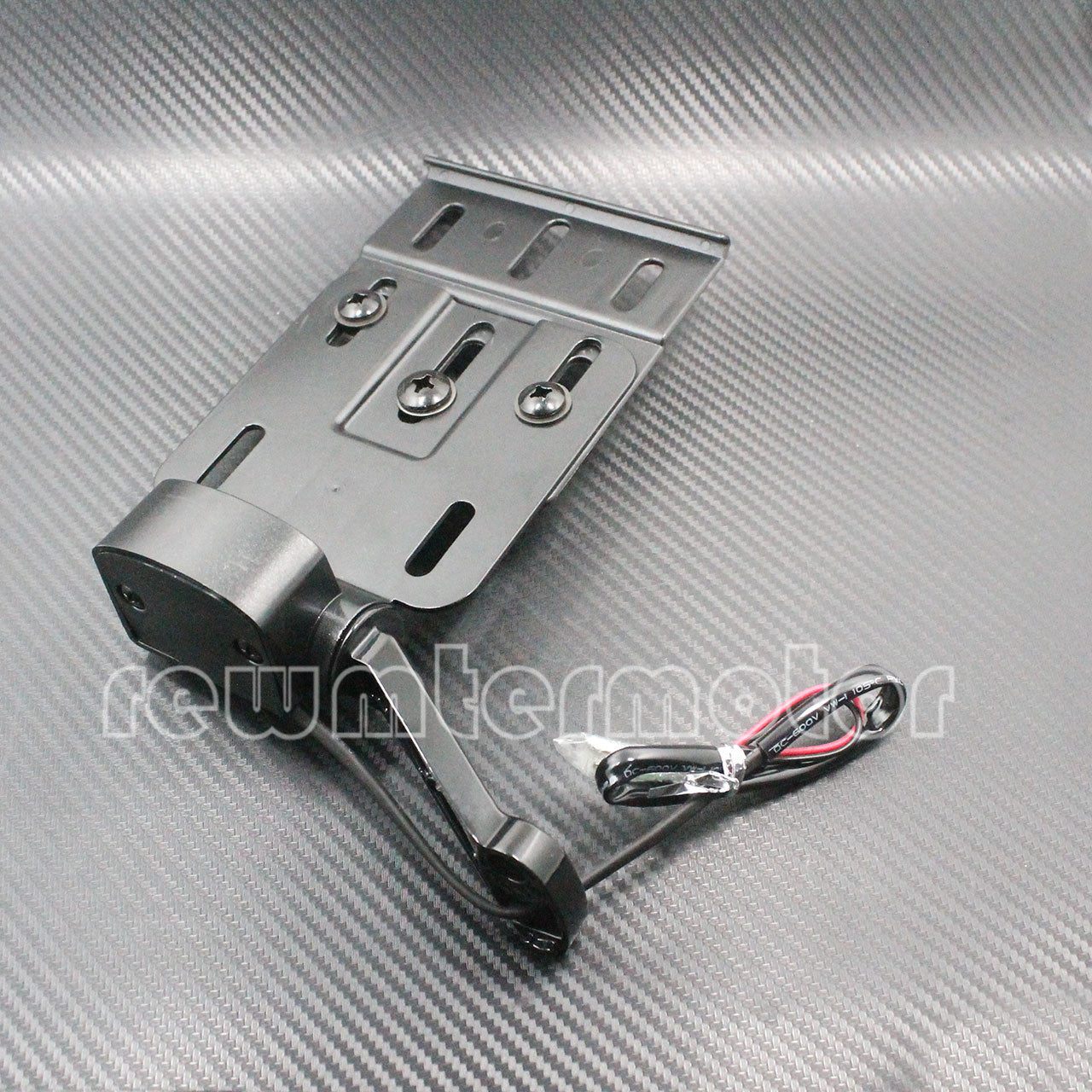 Folding LED Light Side Mount License Plate Bracket Fit for Harley Sportster XL Q