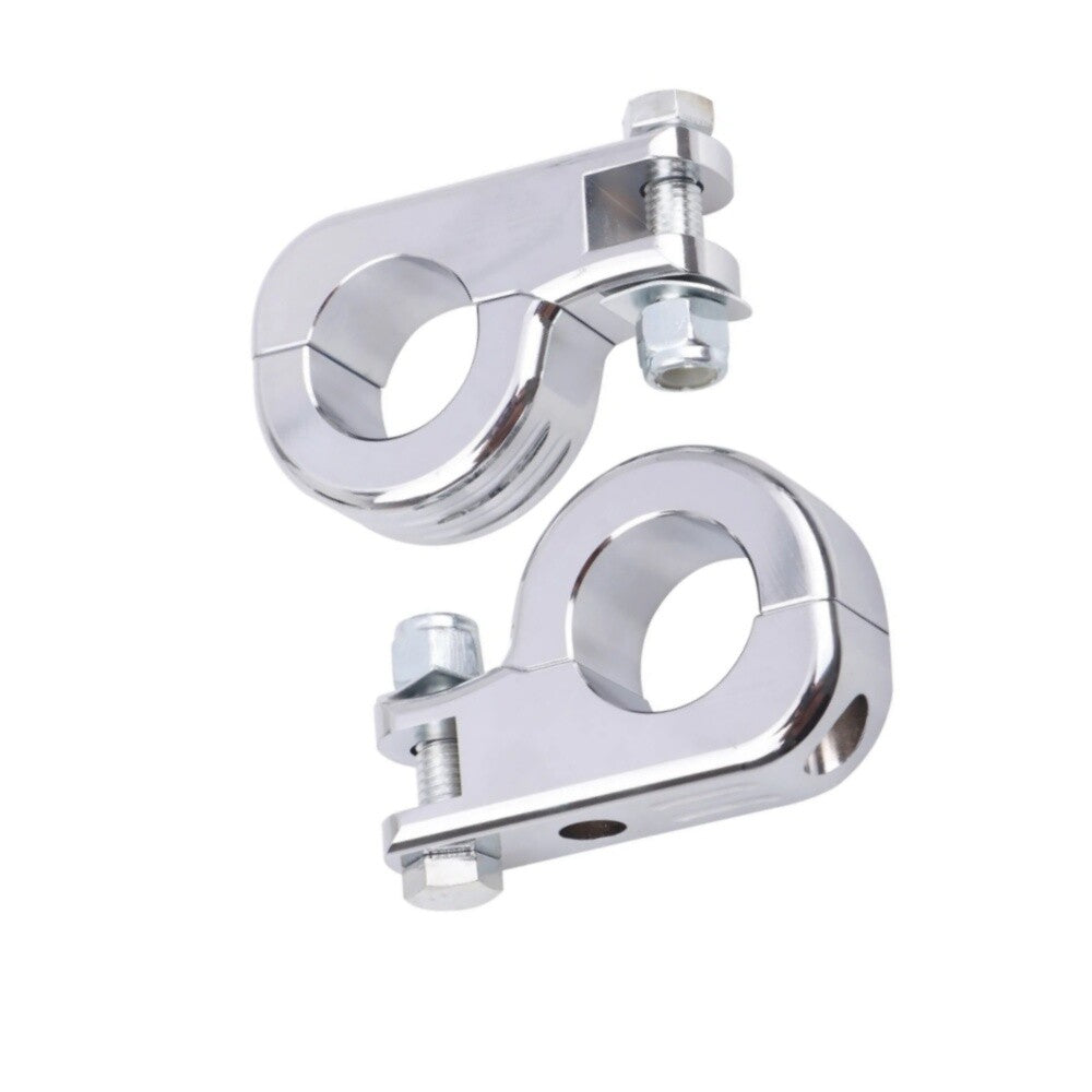 Chrome 32mm Feet Clip Replacement Parts 1-1/4 Inch for Harley-Davidson , for Honda , for Yamaha , and General Purpose n
