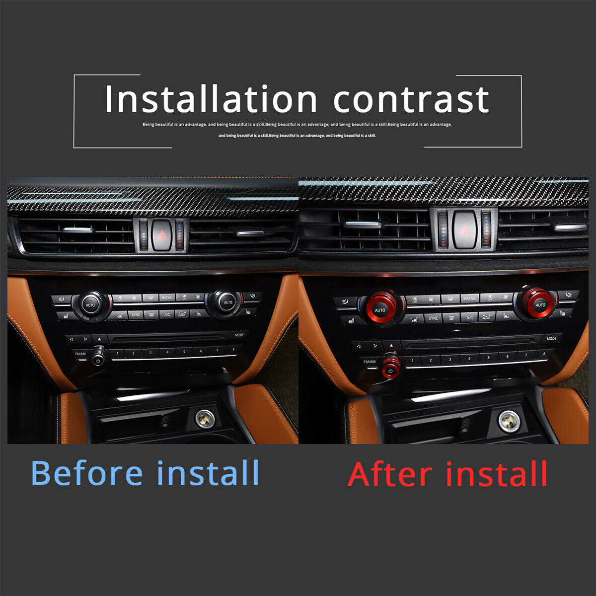 Alloy Air Condition Volume Switch Ring Knob For 5 Series X3 6 Series GT 18-19