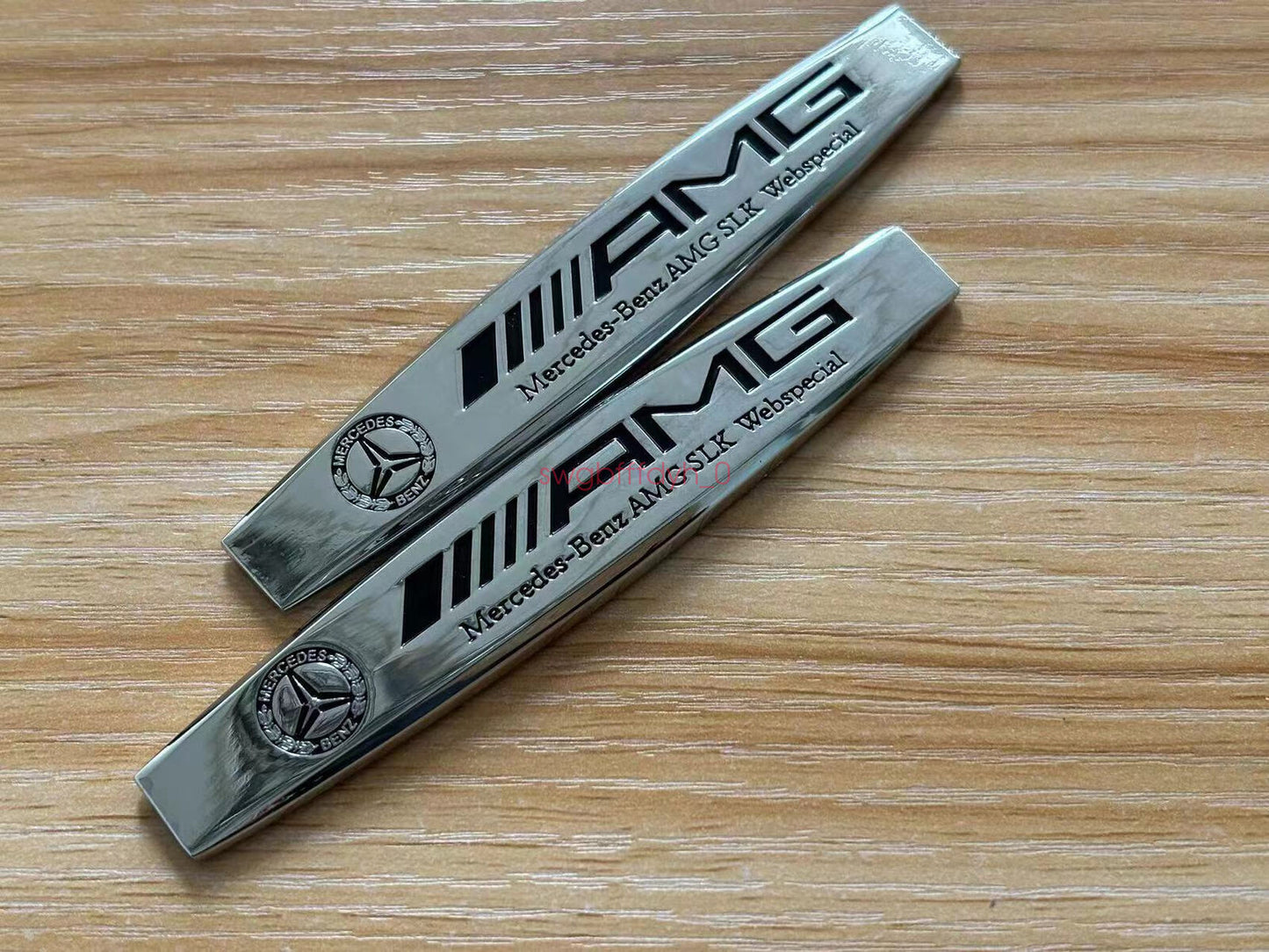 Chrome-plated AMG SLK Webspeccial letter fender badge
