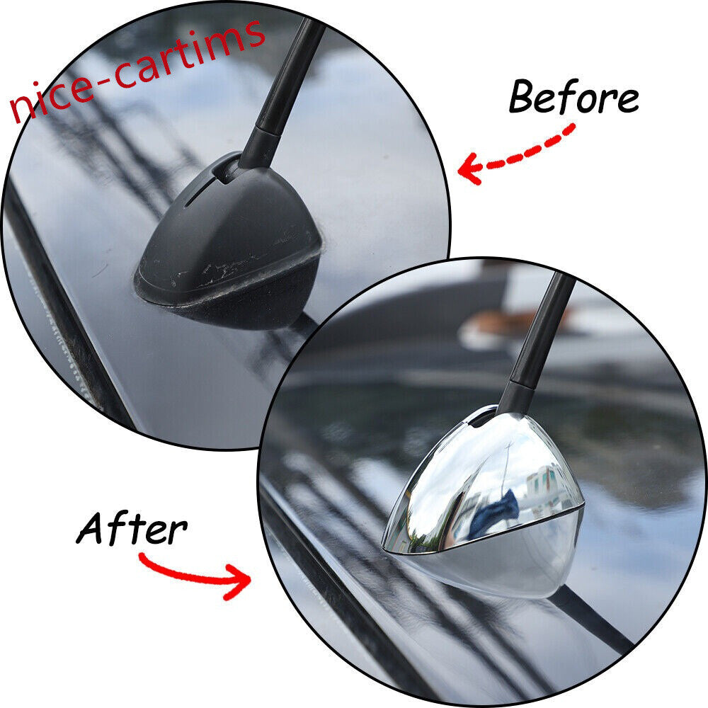 Chrome ABS Car AM/FM Radio Antenna Base Trim for Ford Ranger 2015-21 Accessories