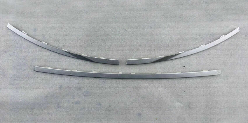 3Pcs Silver Front Bumper Body Molding Trim Strip for Range Rover Vogue 2018-2021