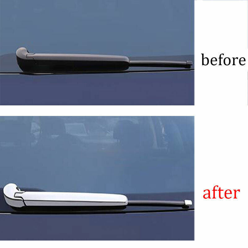 Fit for Audi Q7 2016-19 ABS Chrome Rear Rain Wiper Molding Cover Trim Garnish 3P
