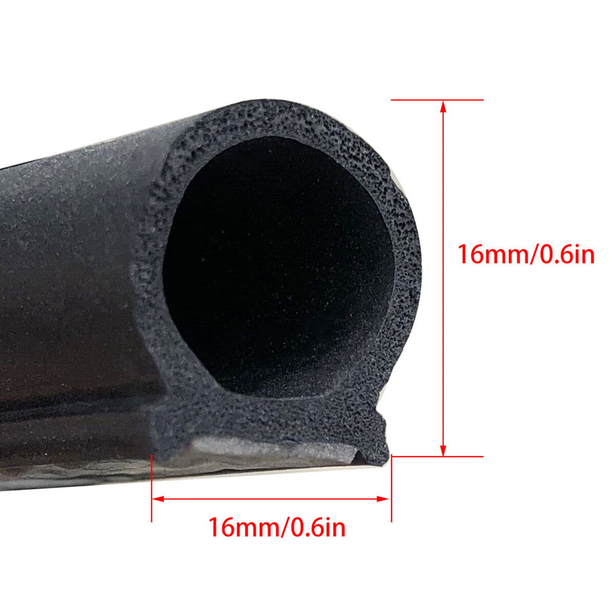 5M 16FT Car Rubber Door Seal Strip Edge Guard Weatherstrip D-Shape Universal AU